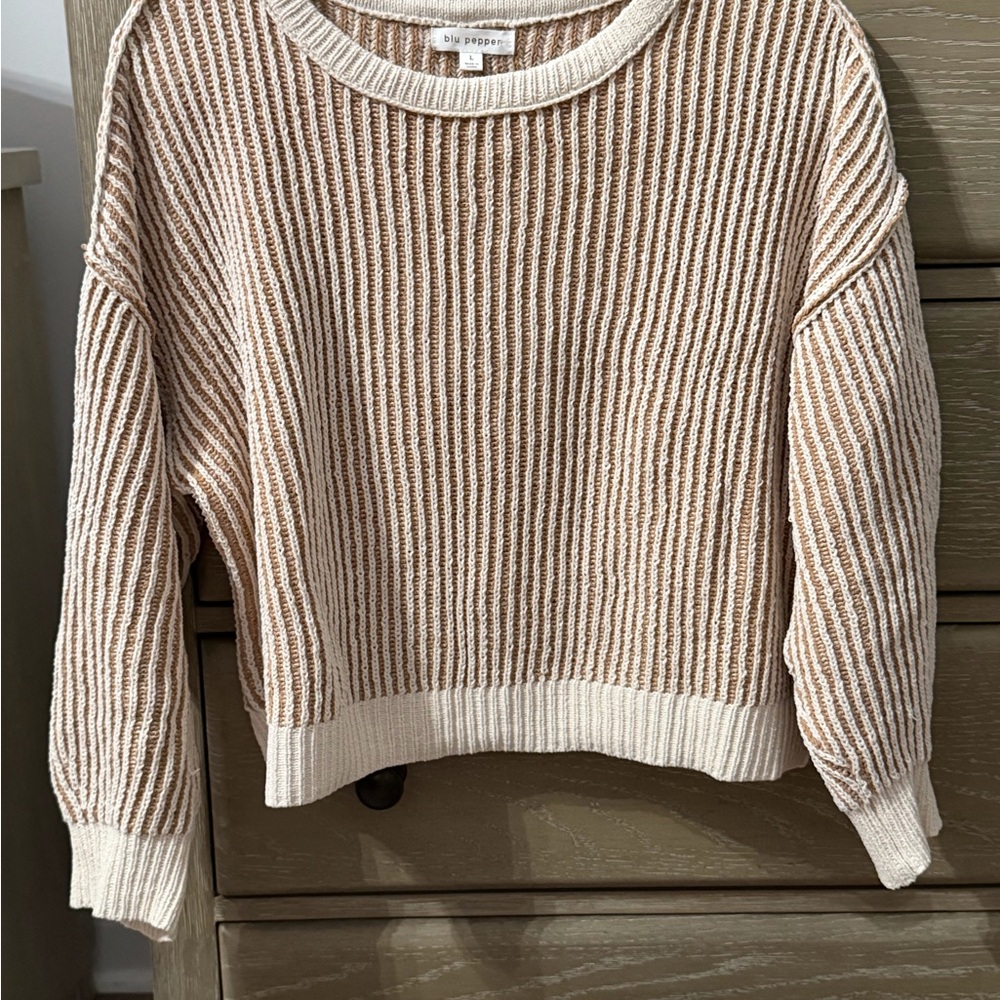 Cropped Striped Sweater